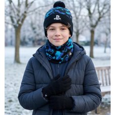 FFX127: Older Kids PlayStation Hat, Neck Warmer & Gloves set